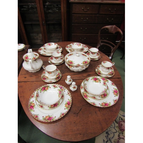 4055 - A quantity of Royal Albert Old Country Roses dinner and tea wares