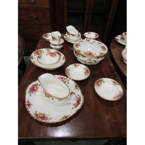 4055 - A quantity of Royal Albert Old Country Roses dinner and tea wares