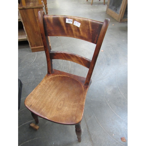 2214 - A 19th Century country bar back chair