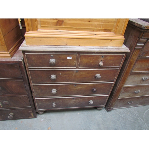 2228 - A Victorian mahogany two over three chest of drawers    (E) £5-10