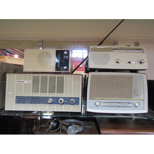 7054 - Three 1960's table top transistor radios to include Sanyo 6L-08, Ekco A455 and Erres 6621 AT togethe... 