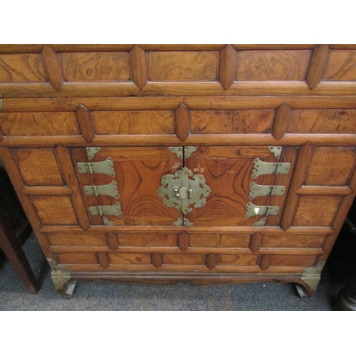 1035 - A Chinese chest on chest, drawer missing. 124cm x 84cm x 37cm