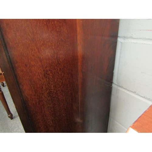 1052 - An Edwardian mirrored door wardrobe with under drawer. 201cm x 128cm x 49cm   (R) £0
