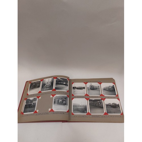 1327 - A vintage photo album containg approx 133 photographs of London buses including Routemaster coaches,... 