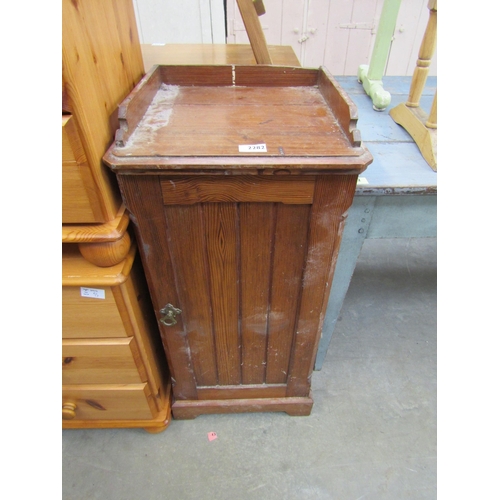 2332 - A Victorian pitch pine pot cupboard