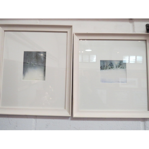 1041 - LOUISE CHAVANNES: Two watercolours entitled 'Winter Moon I and II' both pencil signed, framed and gl... 