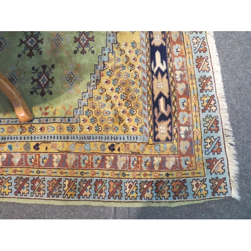 1072 - Two rugs, both Middle Eastern, red ground 124cm x 88cm, worn, and 206cm x 148cm some staining    (E)... 