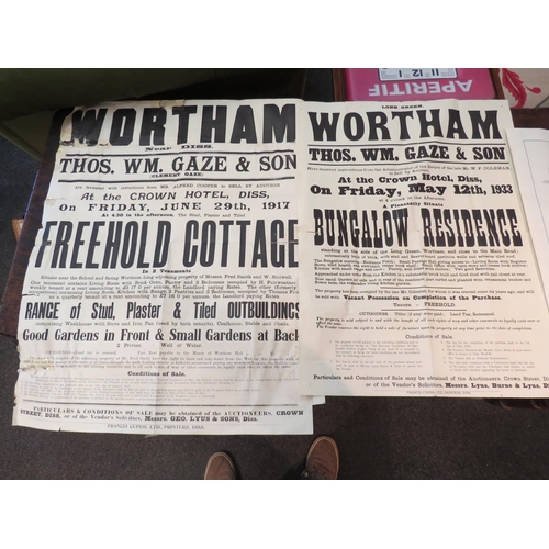 1080 - A quantity of Wortham ephemera and sale particulars etc