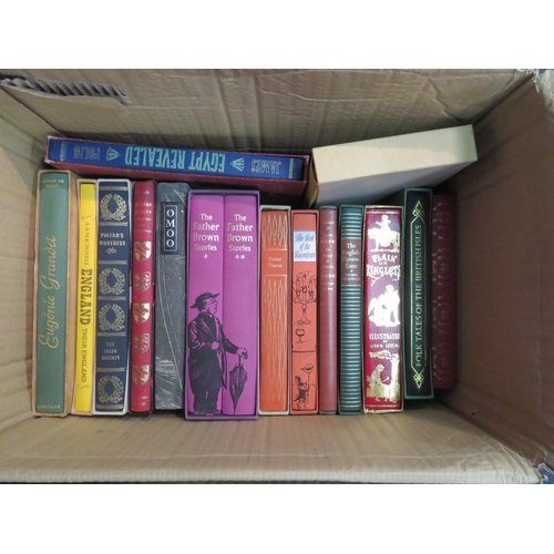 1218 - Three boxes of Folio Society books, including Thomas Carlyle 