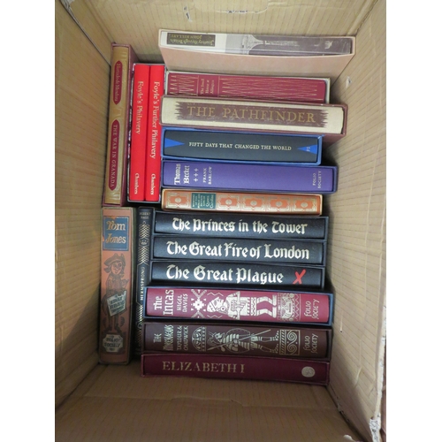 1225 - Three boxes of Folio Society books, including Thomas Hodgkin: 