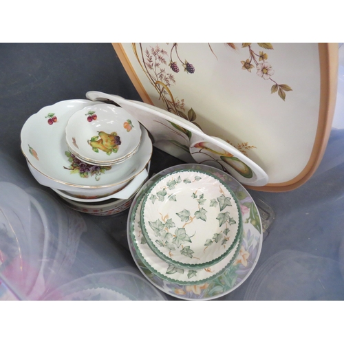 1236 - Two boxes of mixed china, to include Royal Ascot tea set           (C)