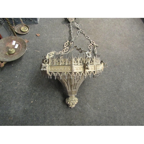 1546 - A Gothic gilt metal sacristy lamp, possibly from Ely area   (R) £250