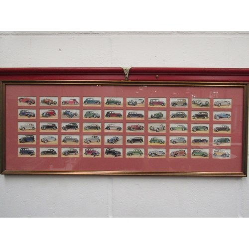 1271 - Two framed sets of Players cigarette cards depicting vintage cars    (E) £15-25