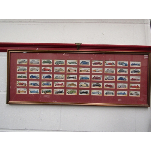 1271 - Two framed sets of Players cigarette cards depicting vintage cars    (E) £15-25