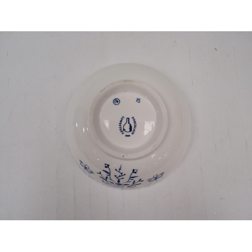 1346 - A revival Lowestoft 2000 porcelain blue and white bowl and a Coalport 