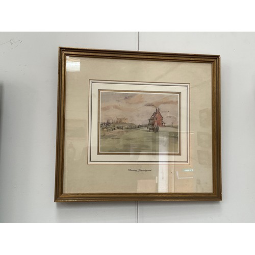 4035 - THOMAS CHURCHYARD (1798-1865): A set of four watercolours, Norwich School, Aldeburgh, dogs, donkey a... 