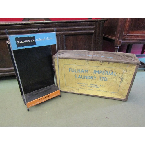 4052 - A 1960's Lloyd shirt stand and a Fulham Imperial laundry box, No. 6/63