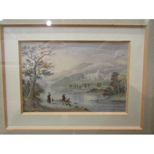 4261 - Two framed coloured prints together with a watercolour (3)