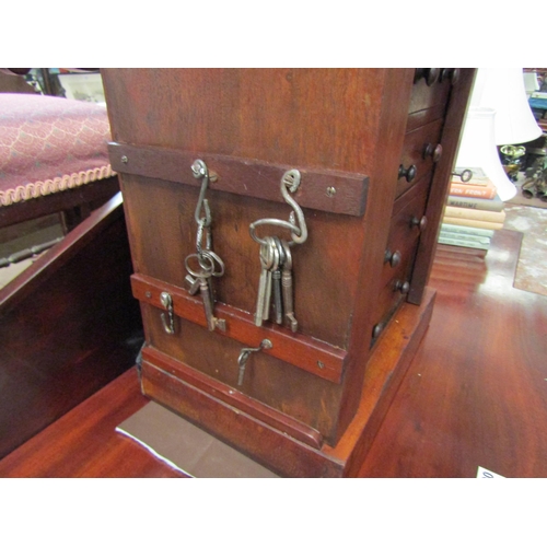 4172 - A 19th Century mahogany four drawer table-top collectors chest. 39cm x 32cm x 23cm     (R) £65