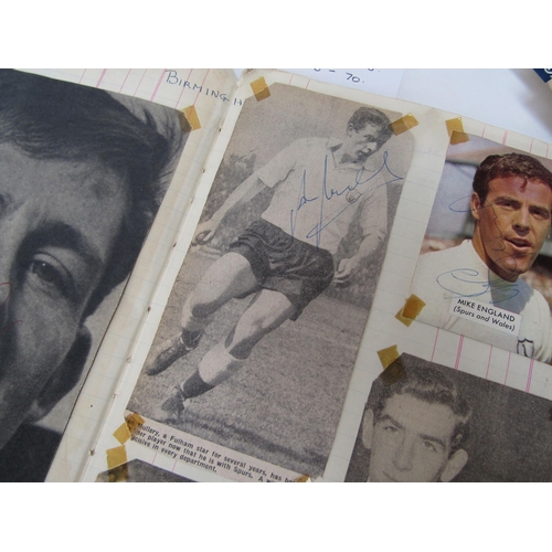 4220 - A collection of Tottenham Hotspur F.C autographs and programmes 1960's, comprising a scrap album of ... 