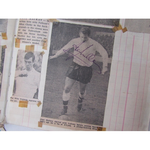 4220 - A collection of Tottenham Hotspur F.C autographs and programmes 1960's, comprising a scrap album of ... 