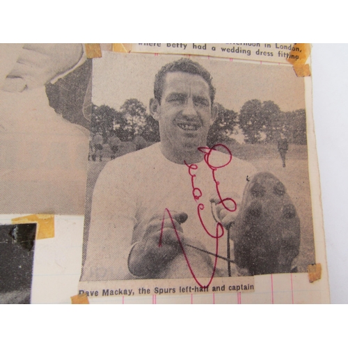 4220 - A collection of Tottenham Hotspur F.C autographs and programmes 1960's, comprising a scrap album of ... 