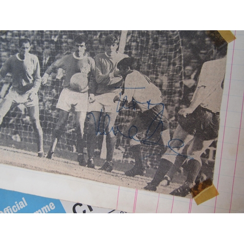 4220 - A collection of Tottenham Hotspur F.C autographs and programmes 1960's, comprising a scrap album of ... 