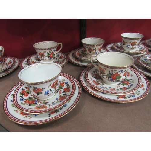 4005 - An Aynsley part tea service with floral decoration