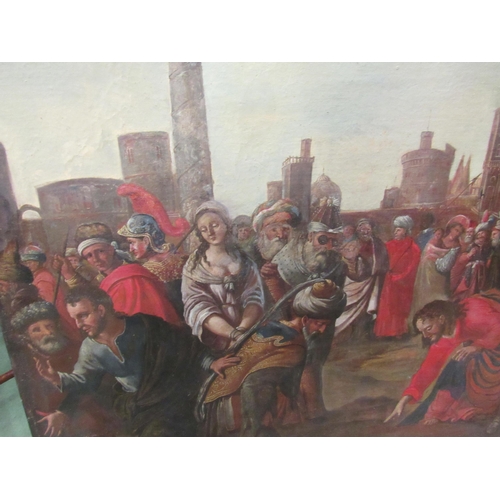 4019 - A 19th Century religious oil on canvas, 97cm x 130cm