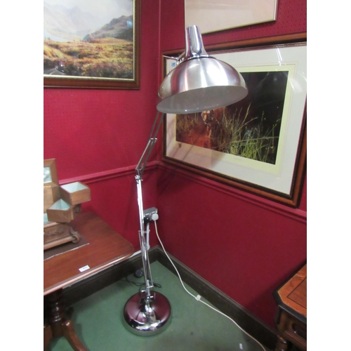 4045 - A chrome oversized angle-poise style standard lamp