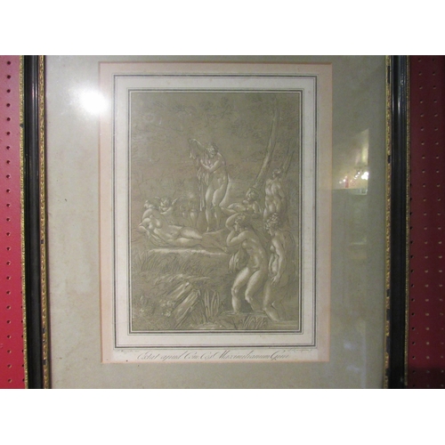 4070 - A late 18th/early 19th Century etching by Francesco Rosaspina of a classical scene, framed and glaze... 