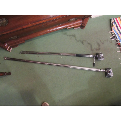 4128 - Two mid-20th Century tripods with Bencini cameras