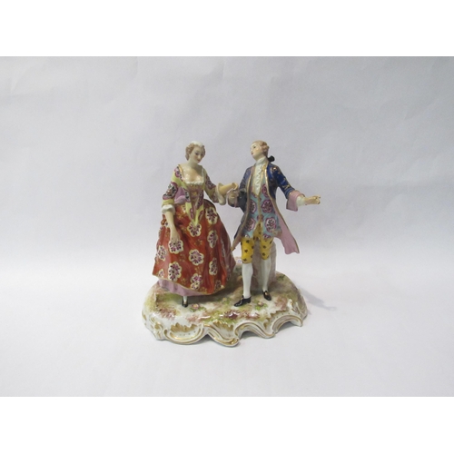 4218 - A Continental porcelain figural group of a courting couple a/f    (R) £20