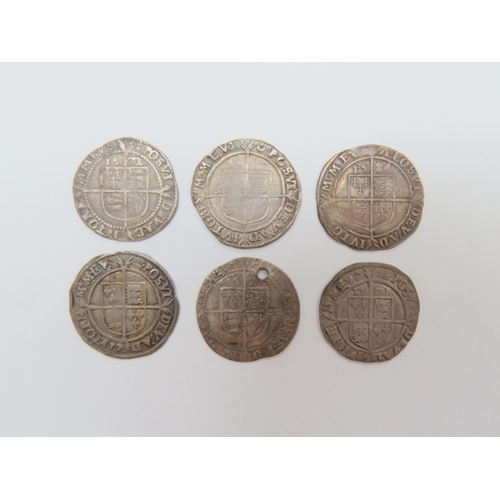 9006 - Elizabeth I (1558-1603) - Six various sixpences, third/forth issues. (One with drilled hole)