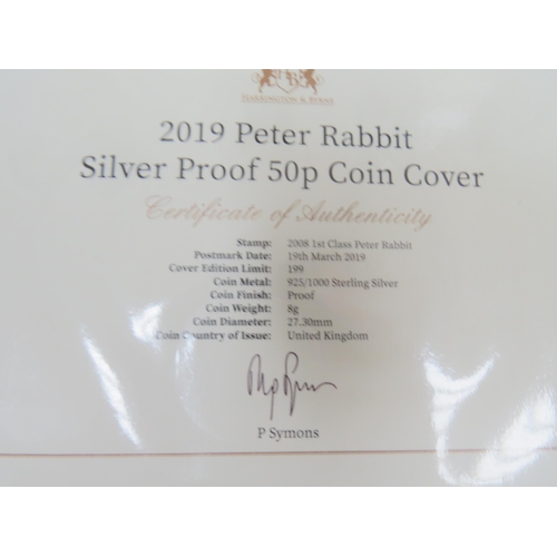 9048 - Five Harrington & Bryne presentation wallets from 2018/19 with coin covers for Paddington 60th Anniv... 