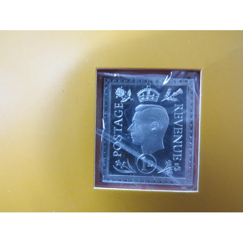 9053 - A Royal Mint silver stamp ingot Four Penny George VI Festival of Britain, a similar Penny ingot and ... 