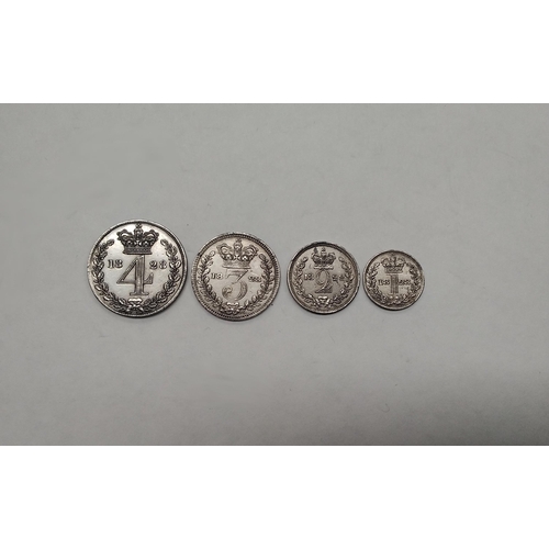 9062 - A George IV (1820-1830) 1828 Maundy set in a modern Coincraft case