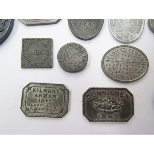 9088 - A collection of mainly 19th Century Rememberance tokens including Liverpool, Inverness, Kirkcudbrigh... 