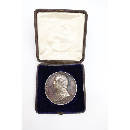 9115 - A cased silver Pharmaceutical Society of Great Britain Jonathan Pereira medal awarded to Aubrey Thom... 