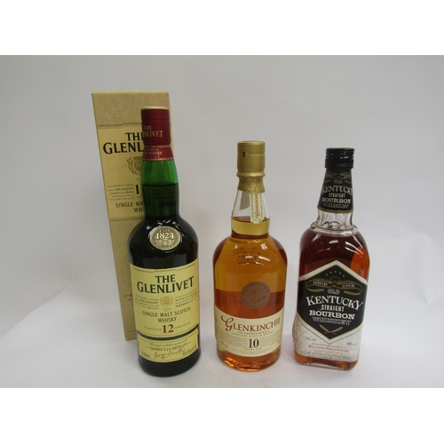 9304 - The Glenlivet 12 year old, Glenkinchie 10 year old, Bardstown Old Kentucky (3)