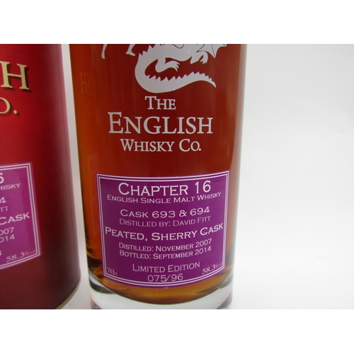 9306 - The English Whisky Co. Chapter 16 Peated Sherry Cask Single Malt Whisky, Distilled Nov '07, bottled ... 