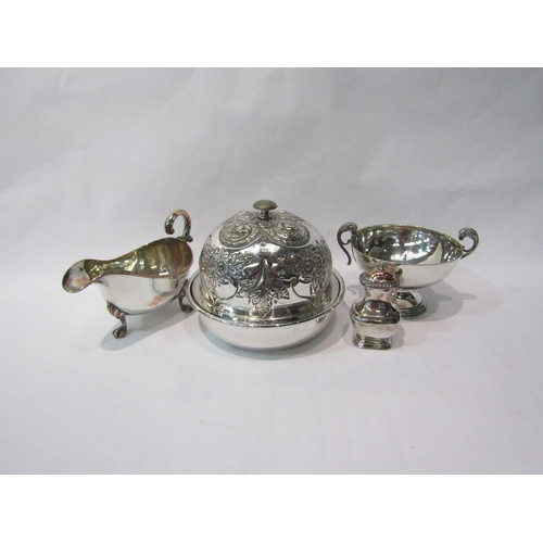 4371 - A selection of plated wares including muffin warmer (4)