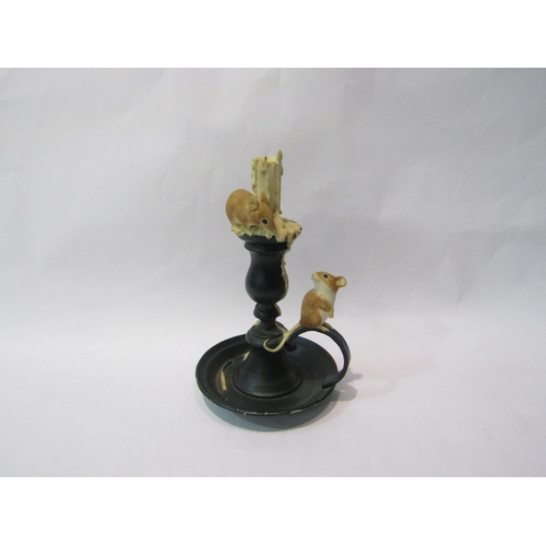 4373 - A model of a chamberstick with two mice, 21cm high     (R) £0