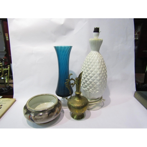 4398 - Mixed ceramics including, character jugs, bowl, vase and a pineapple lamp base