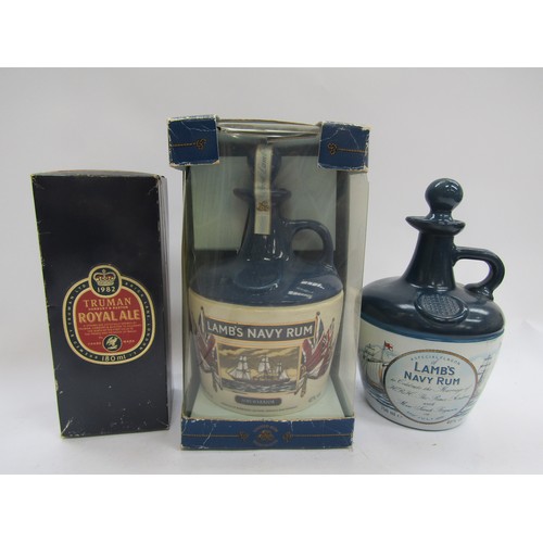 9322 - Lamb's Navy Rum Flagon H.M.S Warrior, Lamb's Navy Rum Flagon Marriage of Sarah and Andrew, 1982 Trum... 