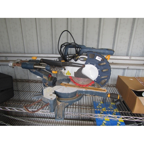 3254 - A MacAllister double bevel slide mitre saw.  DTI FAILURE: Please see information pages