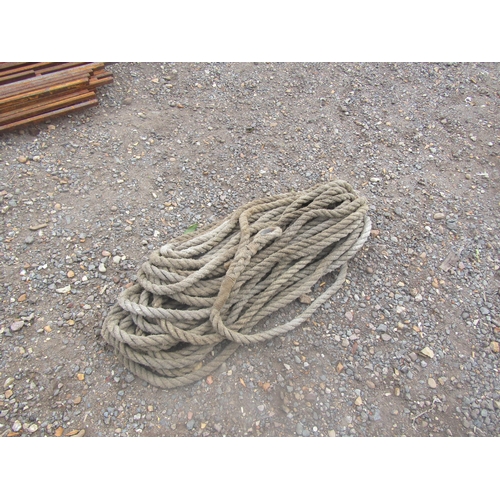 3448 - Approx. 100ft of twisted hemp rope         (R) £15