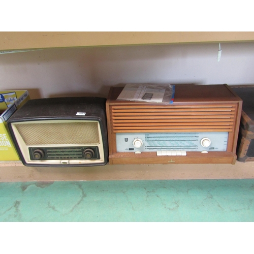 8269 - A bakelite G.E.C radio and teak Siemens radio