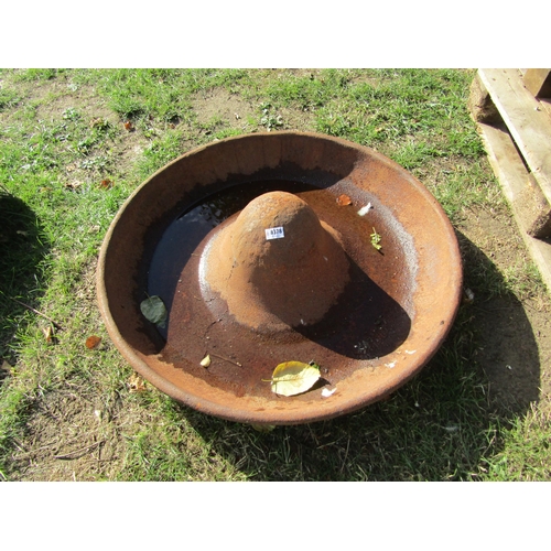 8378 - A circular iron Ruston & Sons pig trough