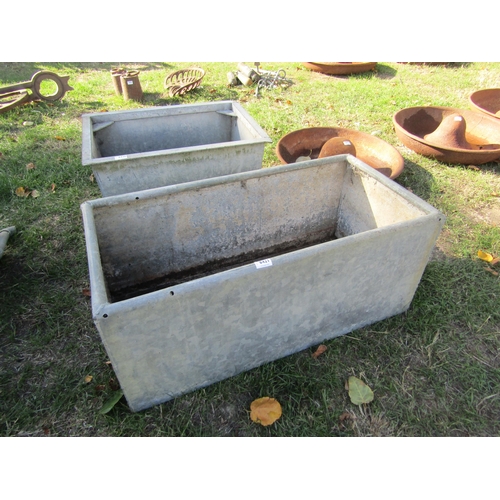 8421 - A galvanised water trough, 35.5